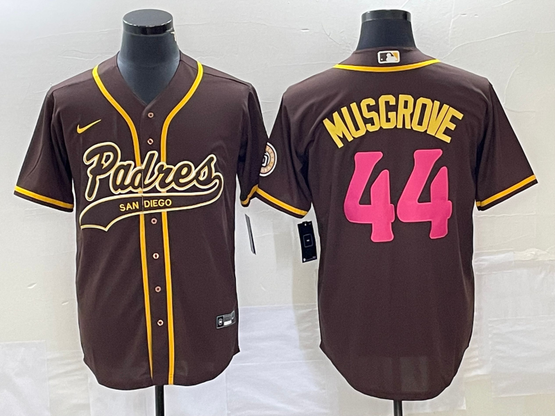Men's San Diego Padres Joe Musgrove #44 Brown Jersey Joint Edition